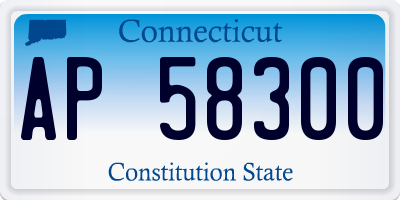 CT license plate AP58300