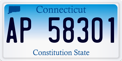 CT license plate AP58301