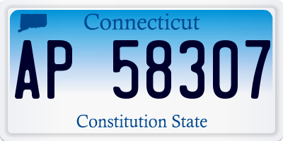 CT license plate AP58307