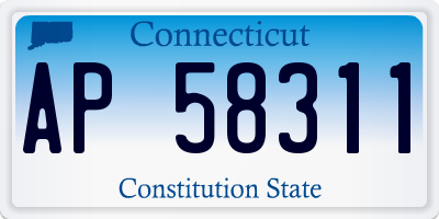 CT license plate AP58311