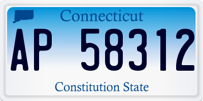 CT license plate AP58312