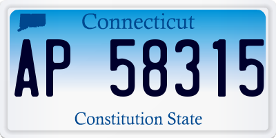 CT license plate AP58315