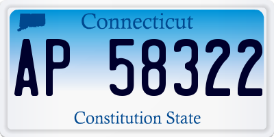 CT license plate AP58322