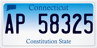 CT license plate AP58325