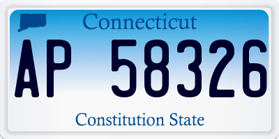 CT license plate AP58326