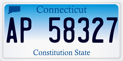 CT license plate AP58327