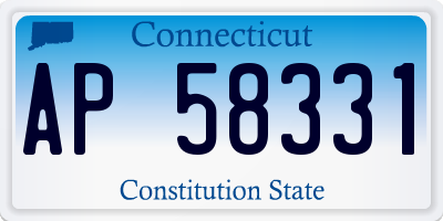 CT license plate AP58331