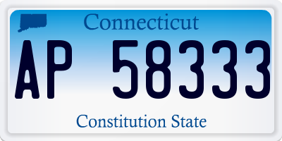CT license plate AP58333