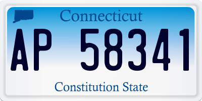 CT license plate AP58341