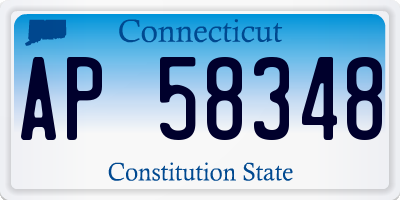 CT license plate AP58348