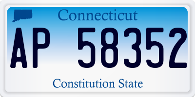 CT license plate AP58352