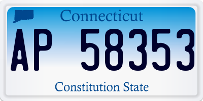 CT license plate AP58353