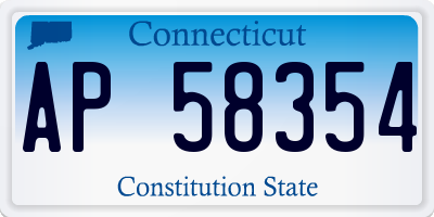 CT license plate AP58354