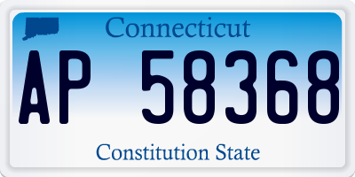 CT license plate AP58368