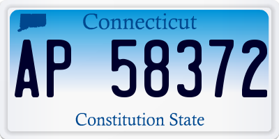 CT license plate AP58372