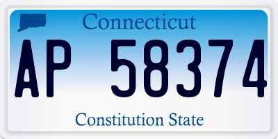 CT license plate AP58374
