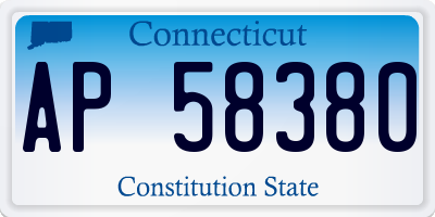 CT license plate AP58380