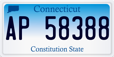 CT license plate AP58388