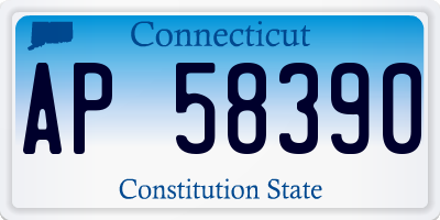 CT license plate AP58390