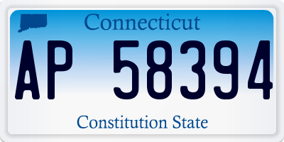 CT license plate AP58394