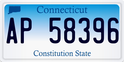 CT license plate AP58396