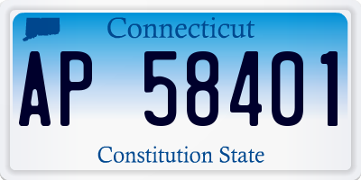 CT license plate AP58401
