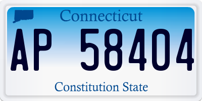 CT license plate AP58404