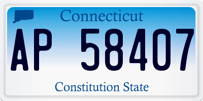 CT license plate AP58407