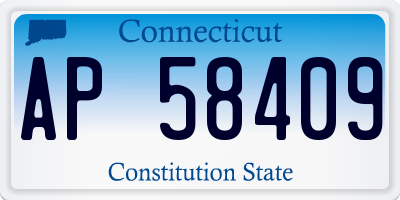 CT license plate AP58409