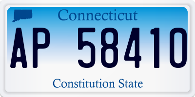 CT license plate AP58410