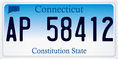 CT license plate AP58412