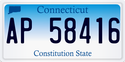 CT license plate AP58416