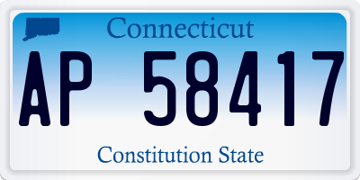 CT license plate AP58417