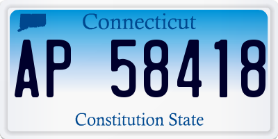 CT license plate AP58418