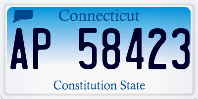 CT license plate AP58423