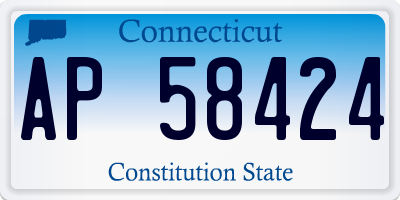CT license plate AP58424