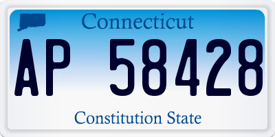CT license plate AP58428