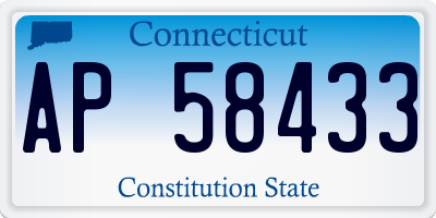 CT license plate AP58433