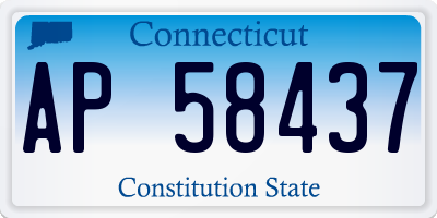 CT license plate AP58437