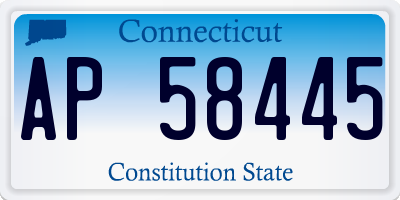 CT license plate AP58445