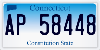 CT license plate AP58448