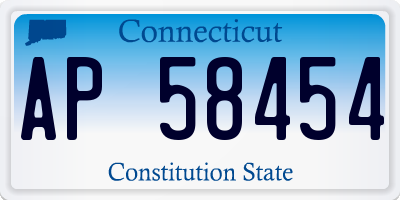 CT license plate AP58454