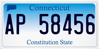 CT license plate AP58456