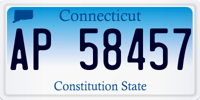 CT license plate AP58457