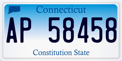 CT license plate AP58458