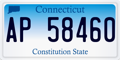 CT license plate AP58460