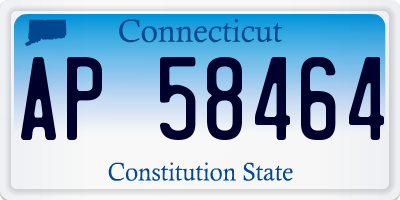 CT license plate AP58464