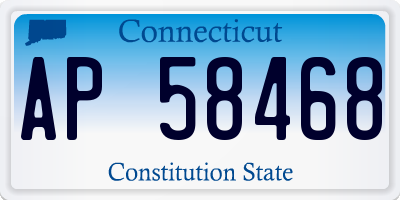 CT license plate AP58468