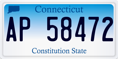 CT license plate AP58472