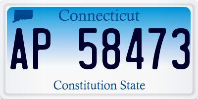 CT license plate AP58473